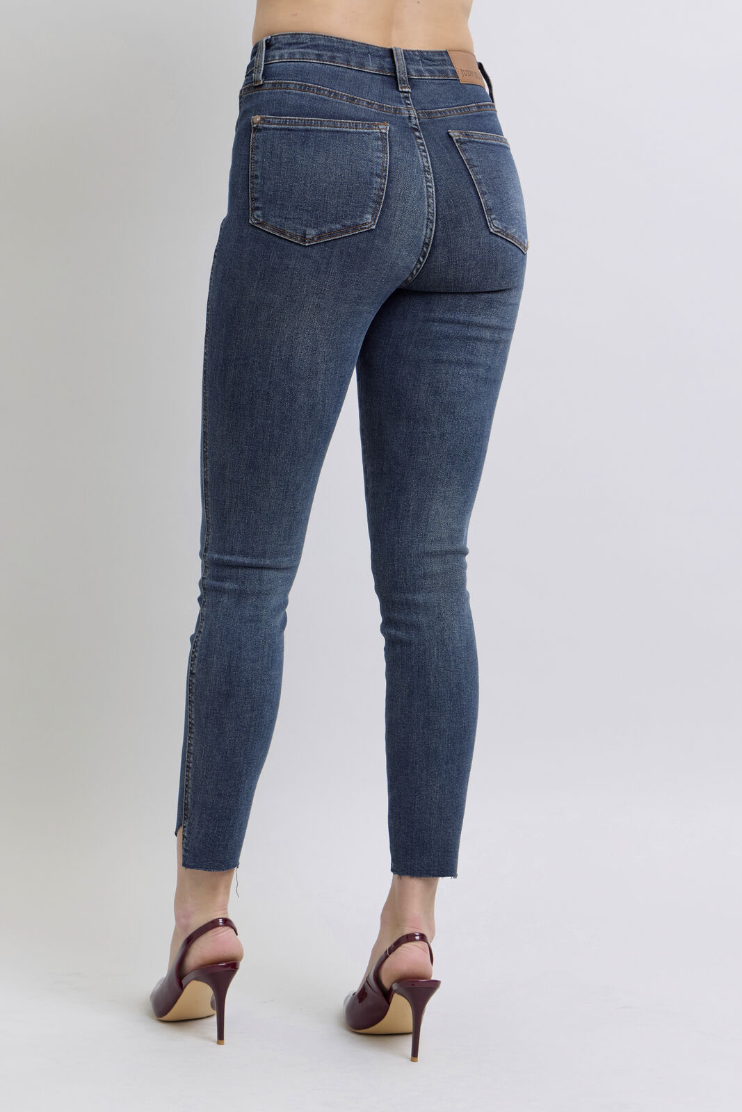 High Waist Tummy Control Step Hem Skinny - Judy Blue Jeans