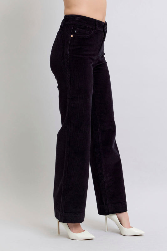 High Waist Corduroy Trouser Wide - Judy Blue Jeans