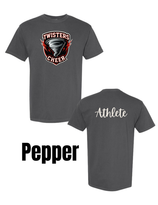 Twisters Cheer Comfort Colors Tee - Front & Back Design (Ready in 7-14 Business Days)