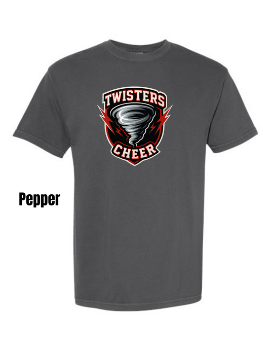 Twisters Cheer Comfort Colors Tee (Ready in 7-14 Business Days)