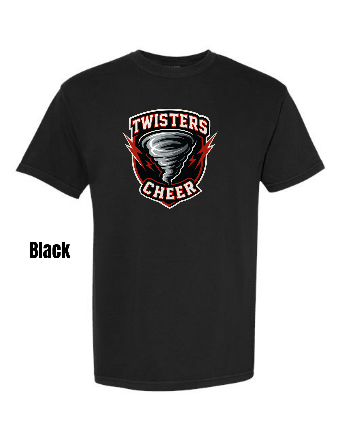 Twisters Cheer Comfort Colors Tee (Ready in 7-14 Business Days)