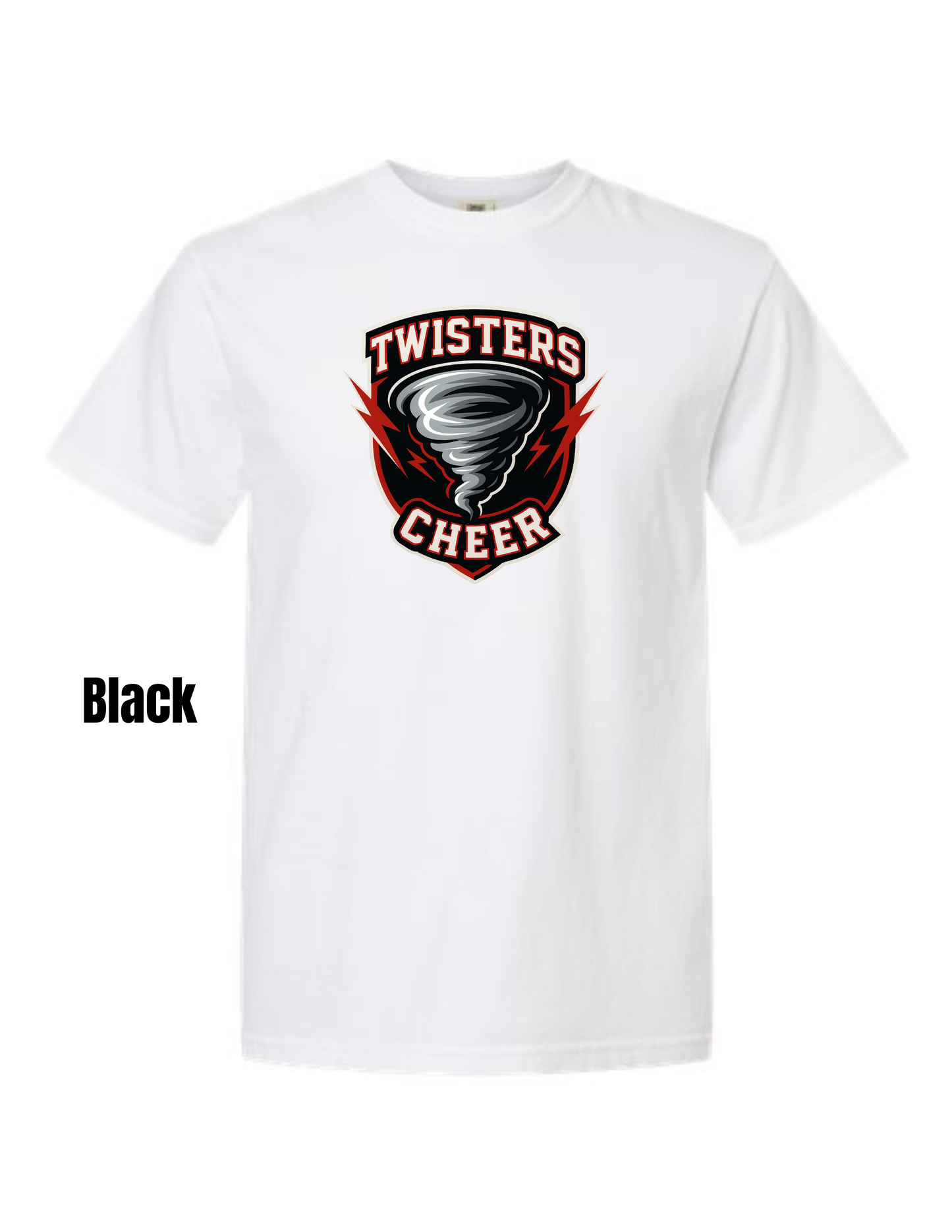 Twisters Cheer Comfort Colors Tee (Ready in 7-14 Business Days)