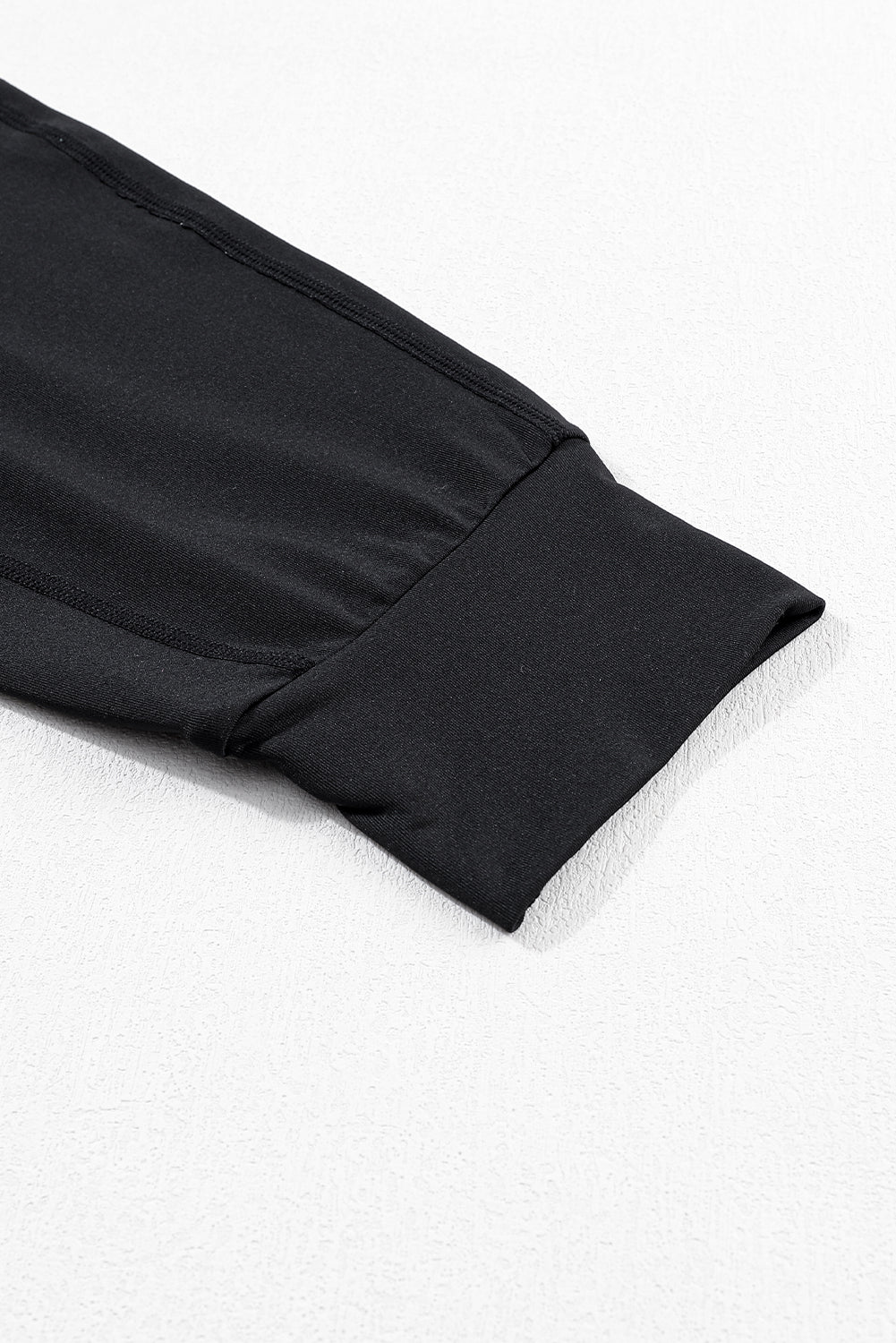 PREORDER: Black Exposed Seam High Waist Pocketed Joggers (Ships 3-4 Weeks)