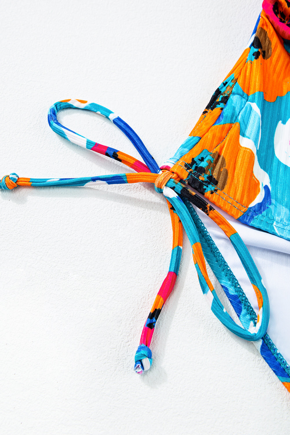 PREORDER: Sky Blue Adjustable Straps Ribbed Knit One Piece Swimsuit (Ships 2-5 weeks)