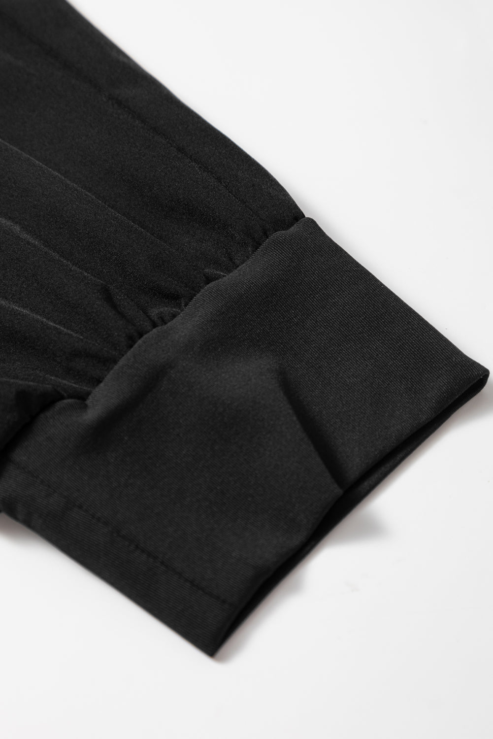 PREORDER: Black Elastic High Waist Pocketed Cargo Jogger Pants (Ships 3-4 Weeks)