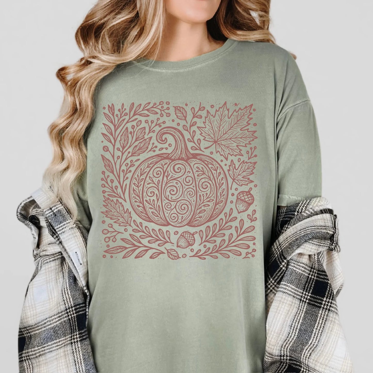 Metallic Rose Gold pumpkin Tee