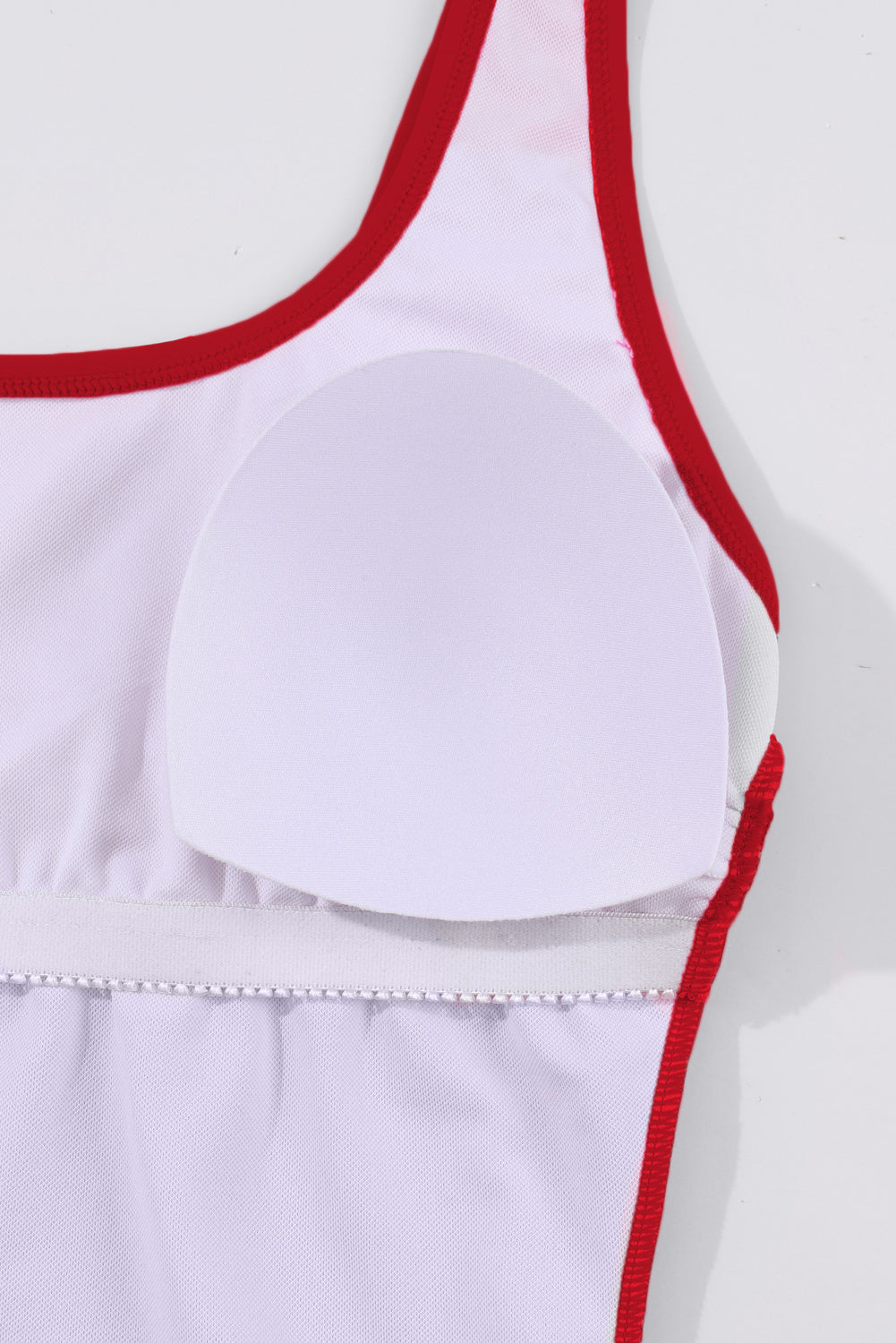 PREORDER: U Neck Adjustable Straps Knotted Skirt Patchwork One Piece Swimsuit (Ships 2-5 weeks)
