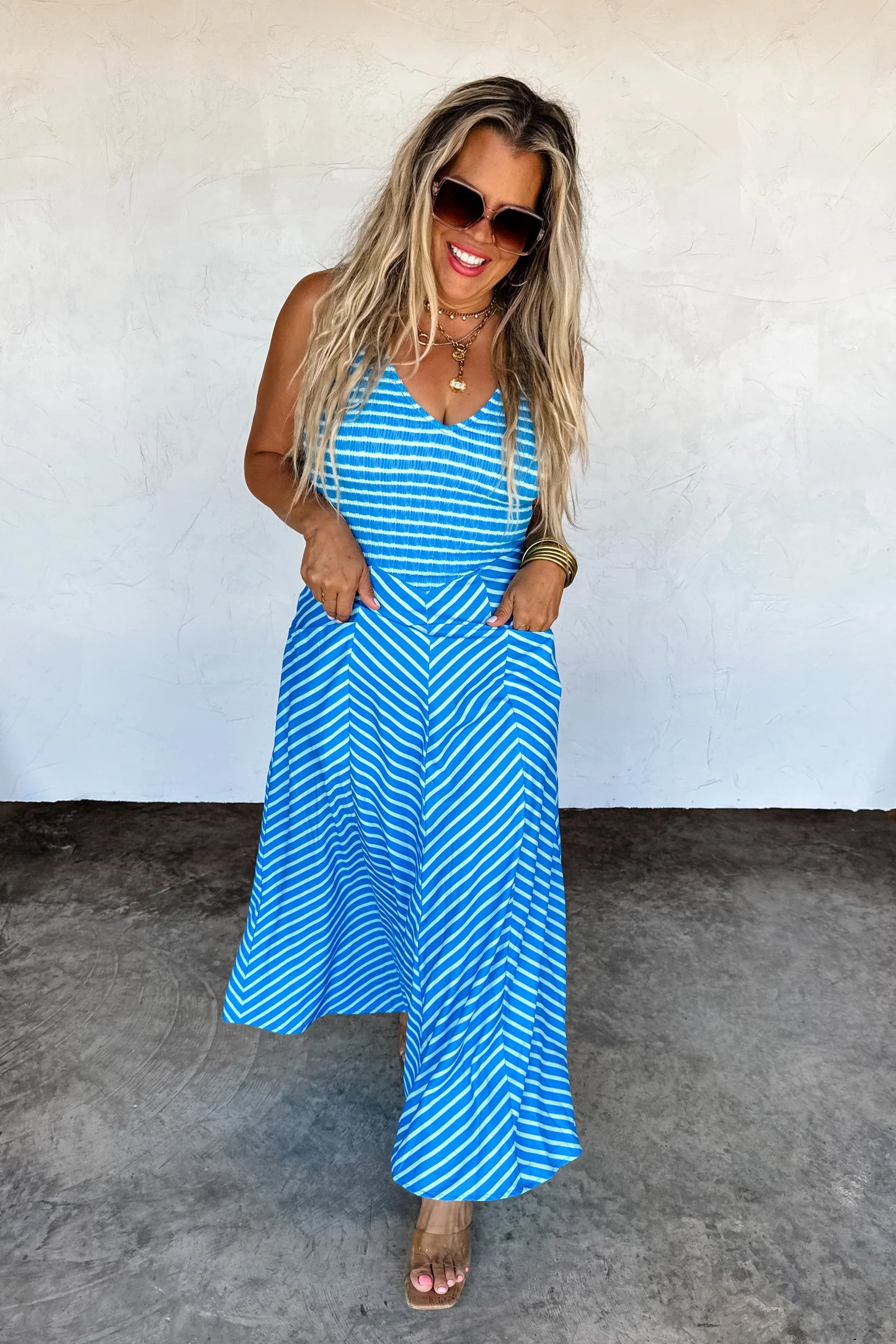 PREORDER: LUCIANA STRIPE DRESS (Ships Week Of 6/30)