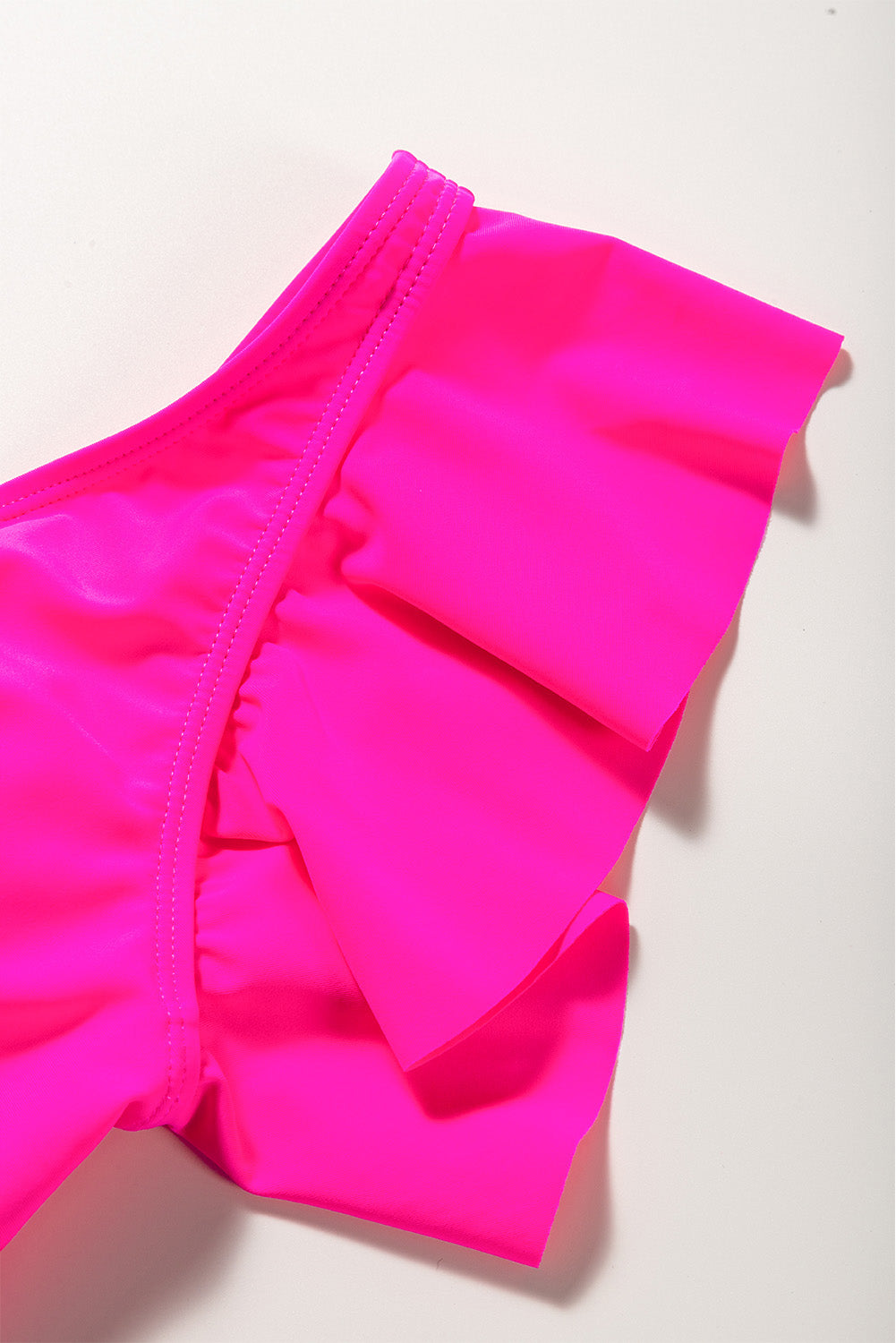PREORDER: Rose Red Ruffled V Neck Swim Top (Ships 2-5 weeks)