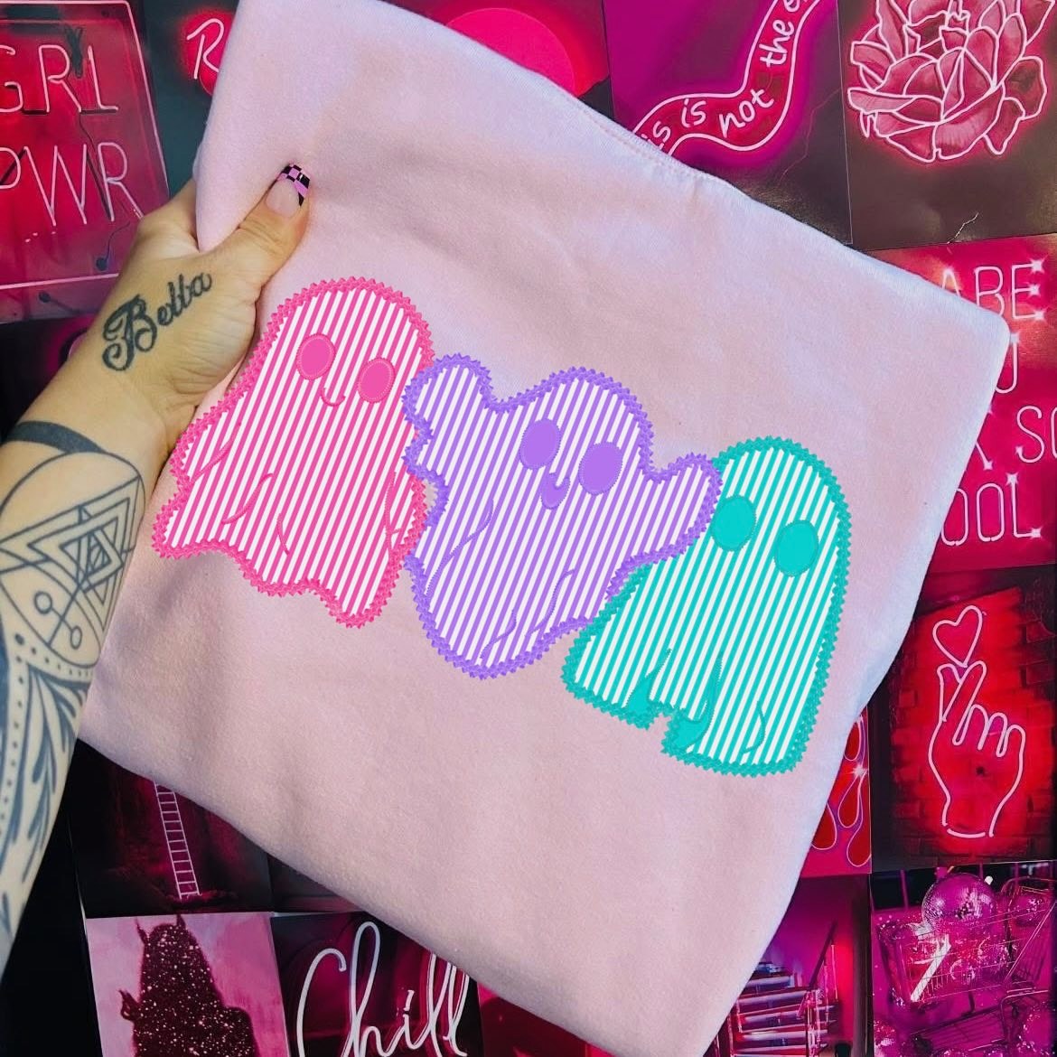 Glitter Seersucker Ghosts Tee