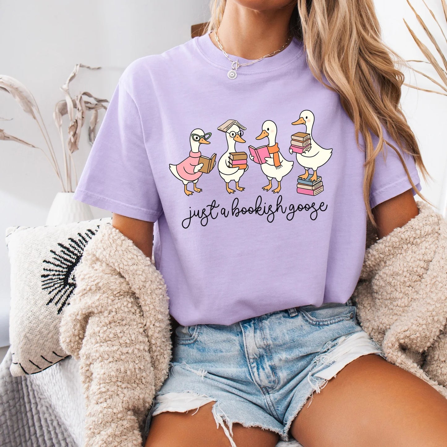 Just A Bookish Goose Tee