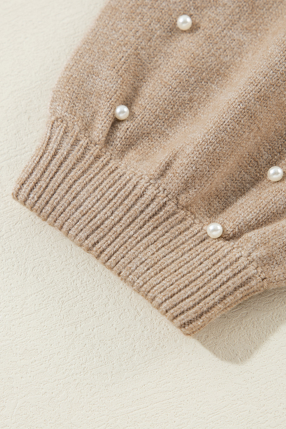PREORDER: Pearled Drop Shoulder Round Neck Sweater (Ships 21-28 Business Days)