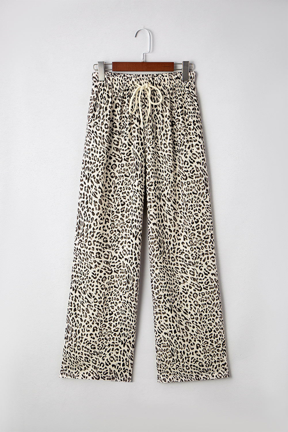 PREORDER: Leopard Drawstring Elastic Waistband Loose Pants (Ships 3-4 Weeks)