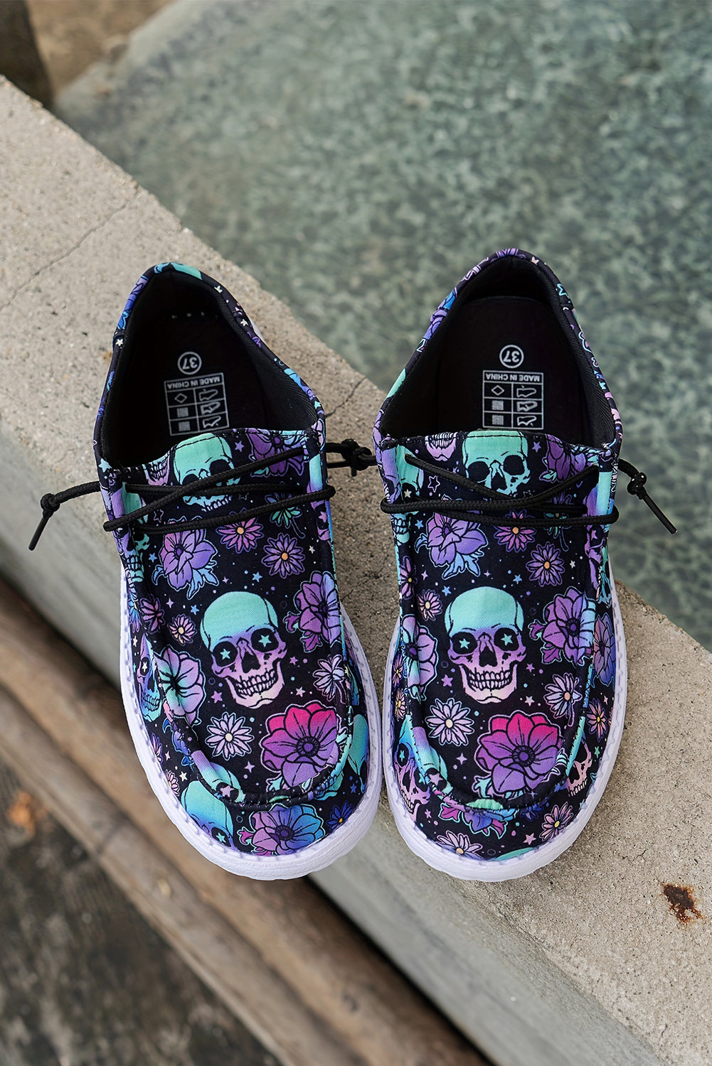 PREORDER: Sugar Skull Halloween Casual Shoes (Ships Week of 9/29)