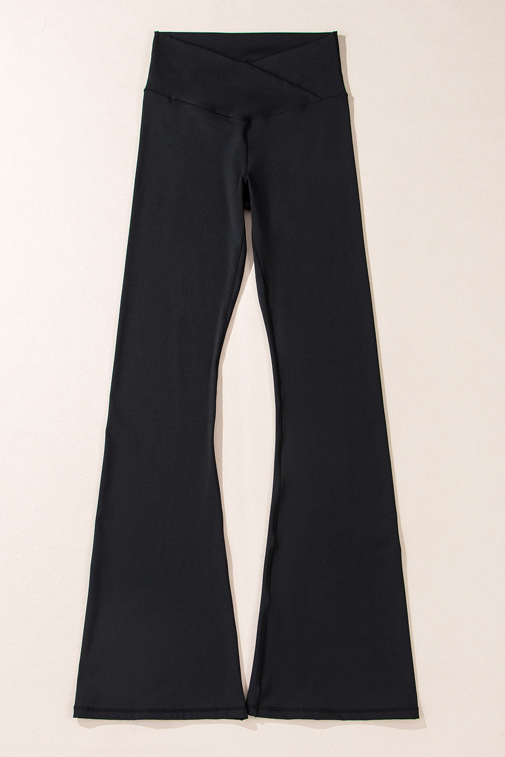 PREORDER: Black V Shape High Waist Flared Leggings (Ships 3-4 Weeks)