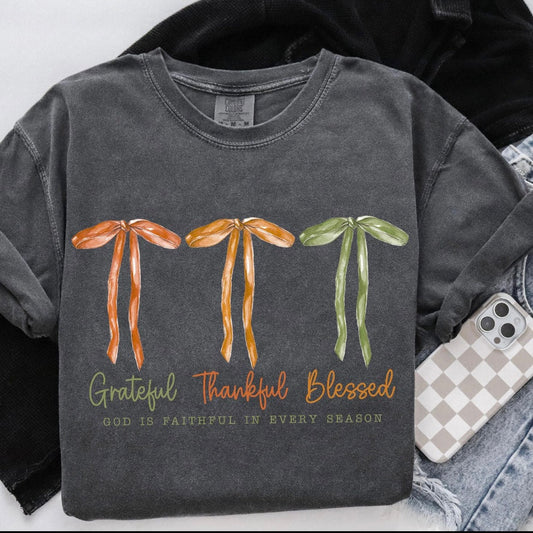 Grateful Thankful Blessed Tee