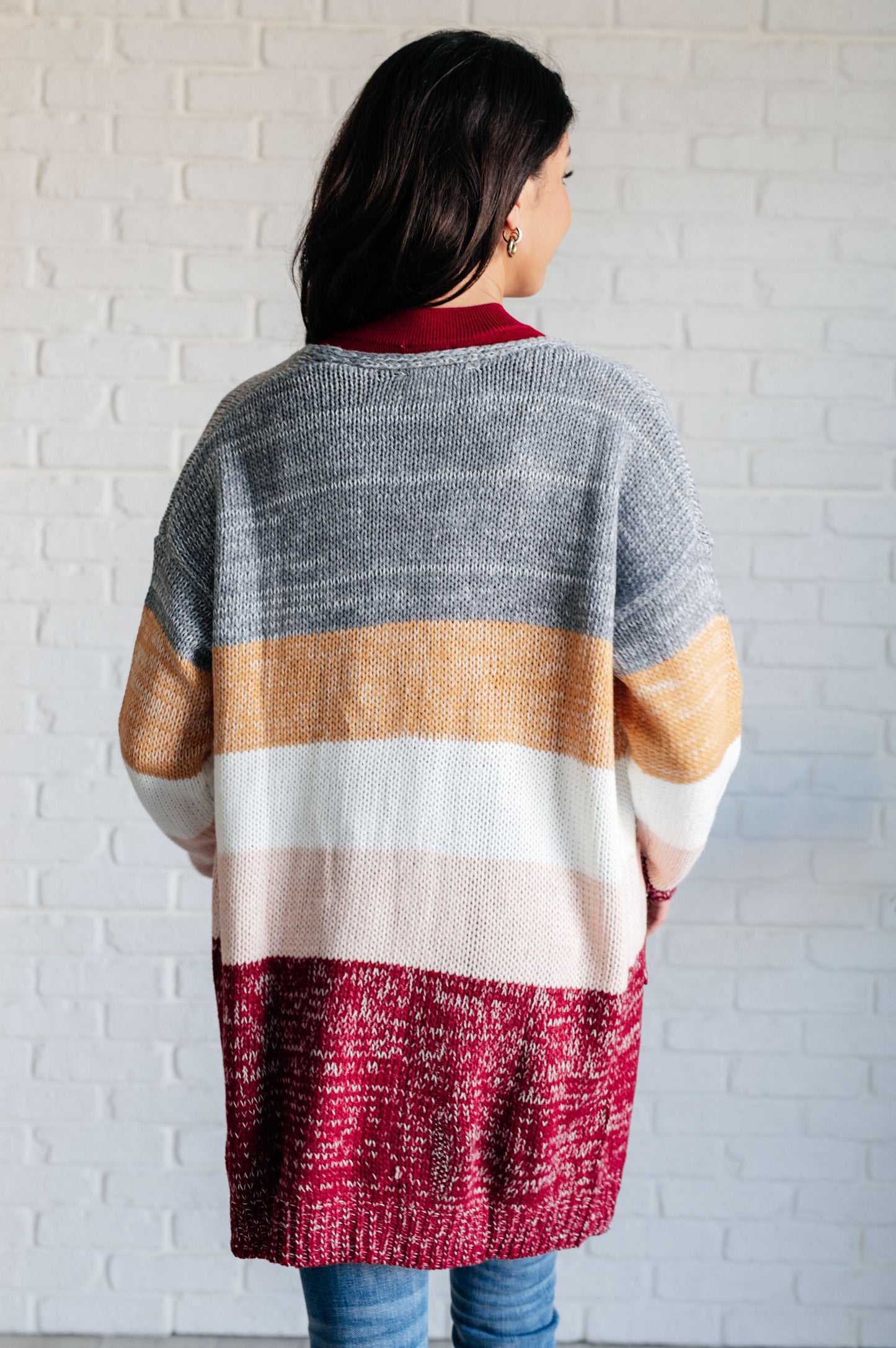Bring The Warmth Color Block Cardigan