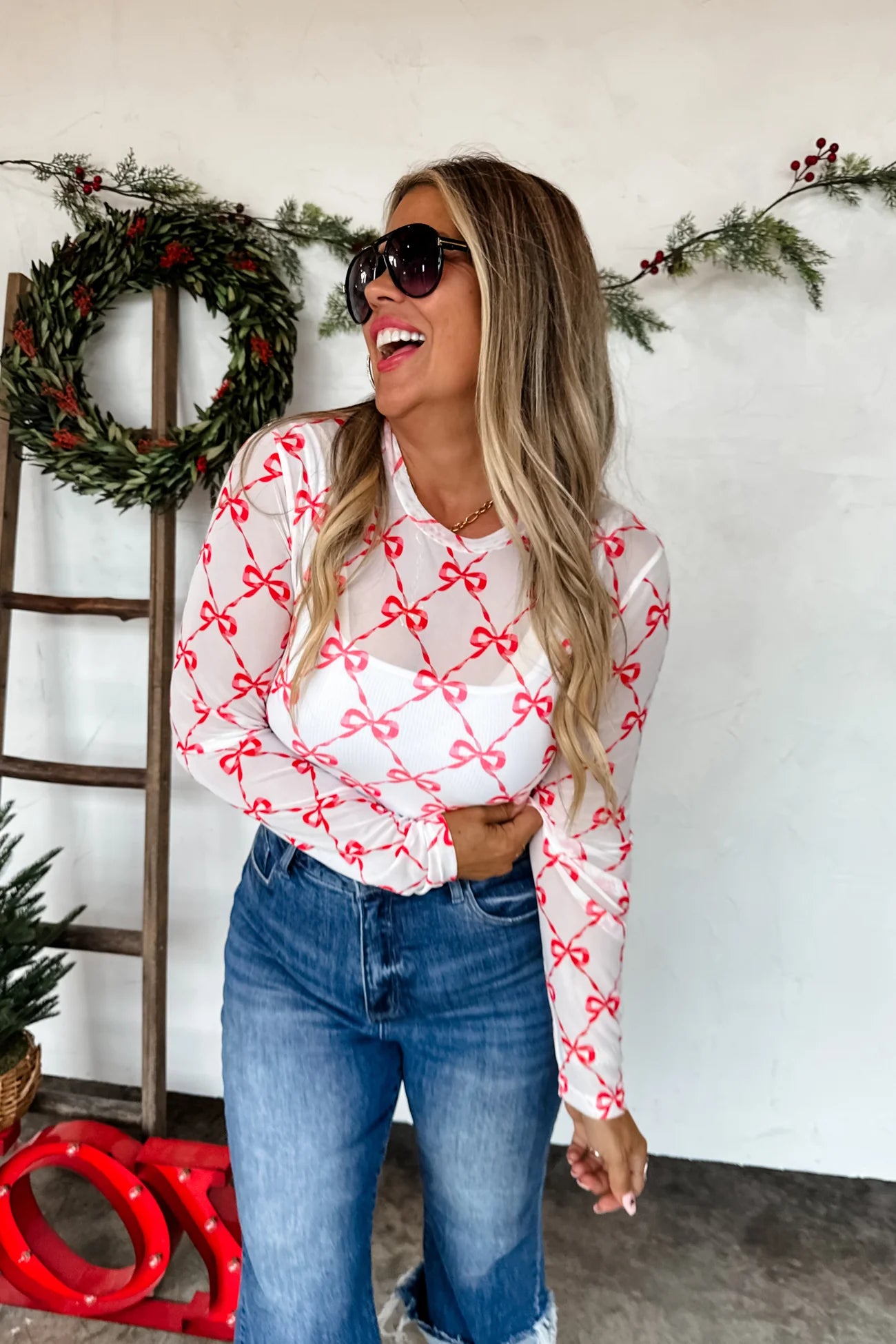 PREORDER: CHRISTMAS DRESS IT UP MESH TOPS (Ships Week of 10/27)