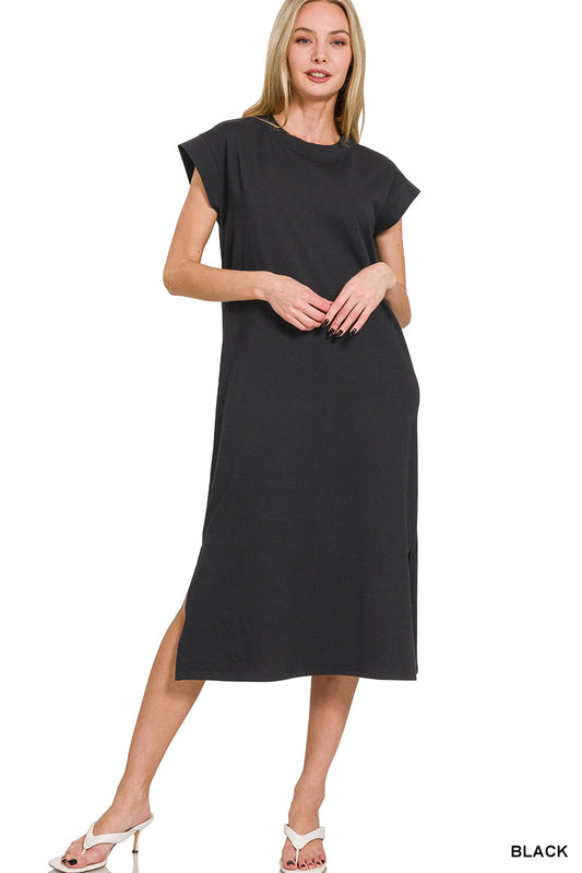 Zenana Basic Maxi Dress in Black