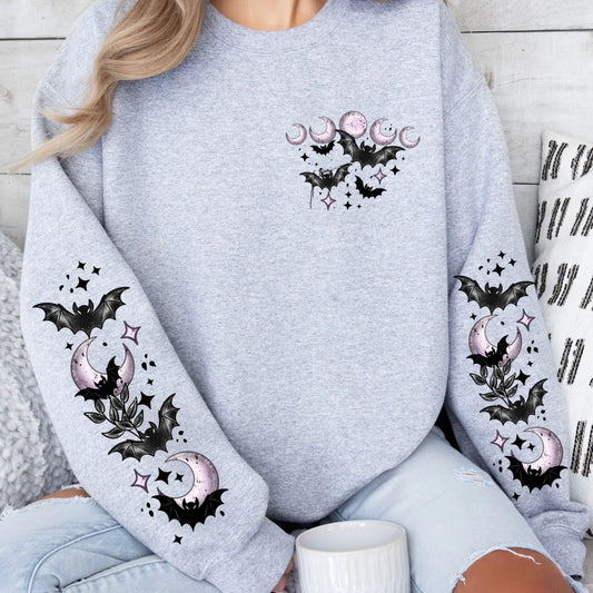Glitter Moon & Bats Crewneck