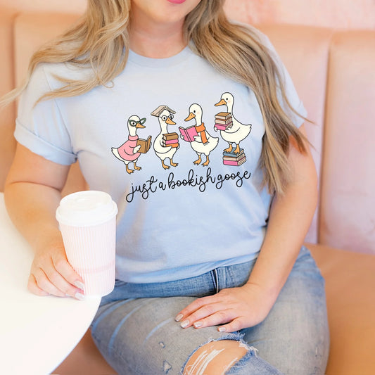 Just A Bookish Goose Tee