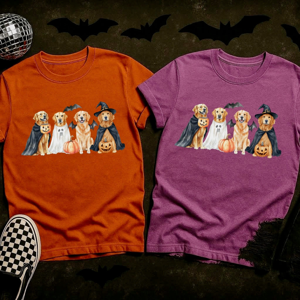 Halloween Golden Retrievers Tee
