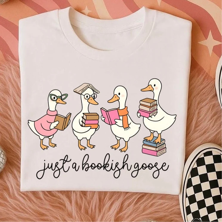 Just A Bookish Goose Tee