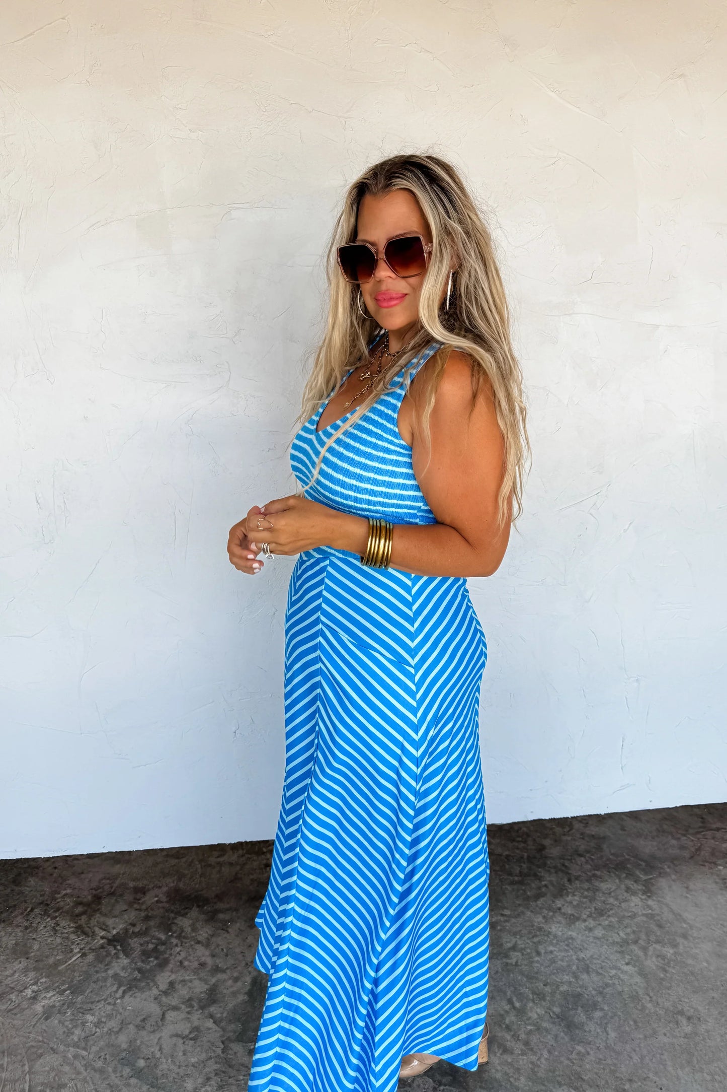 PREORDER: LUCIANA STRIPE DRESS (Ships Week Of 6/30)