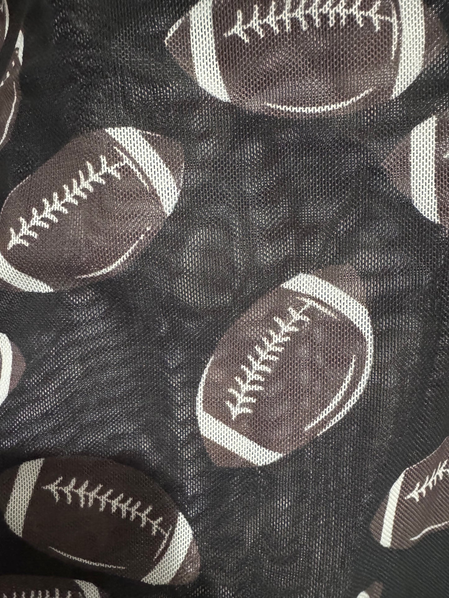 PREORDER: Black Football Mesh Top (Ships 2-5 Weeks)