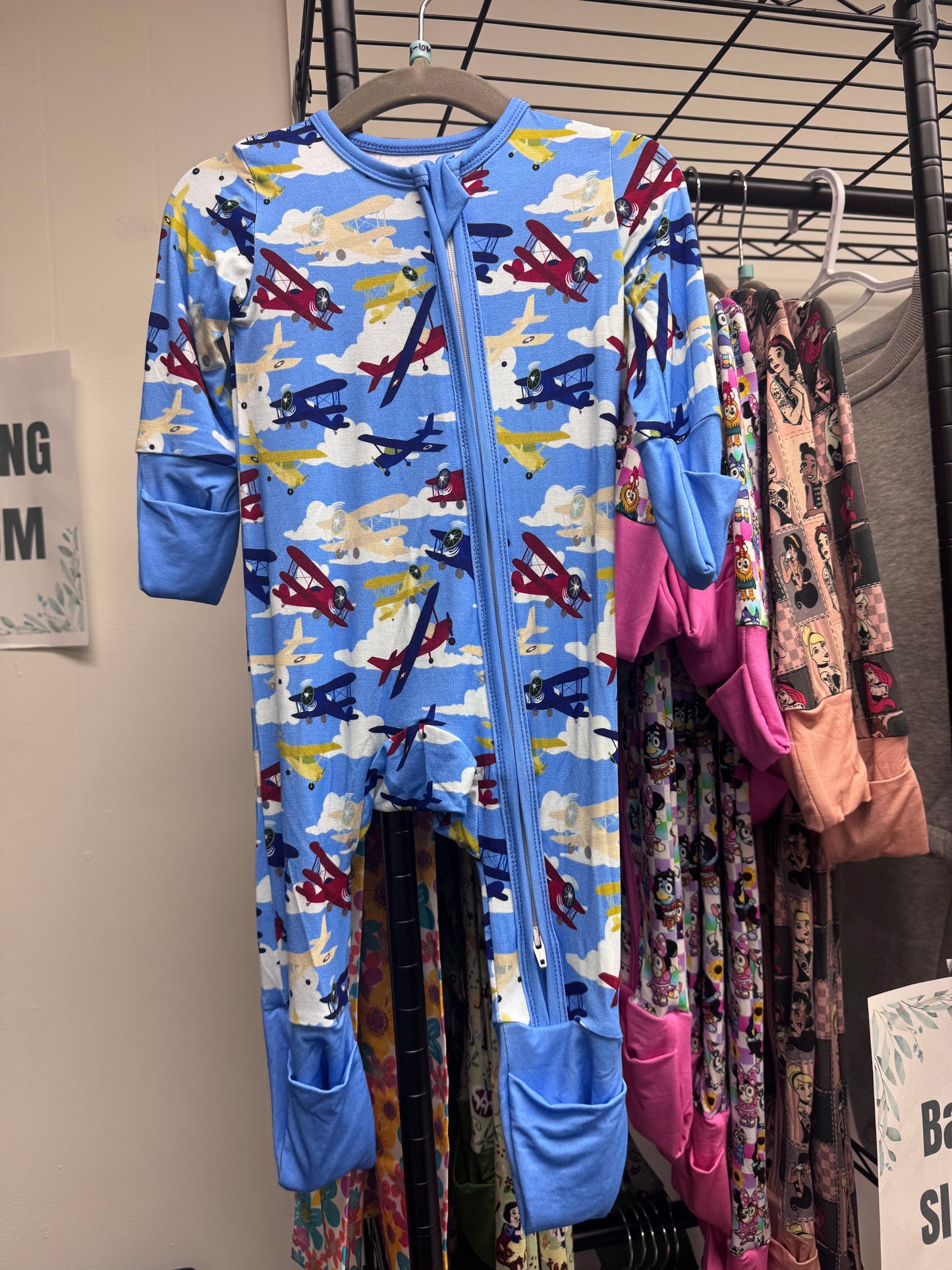 Airplanes Two Way Zip Pajamas