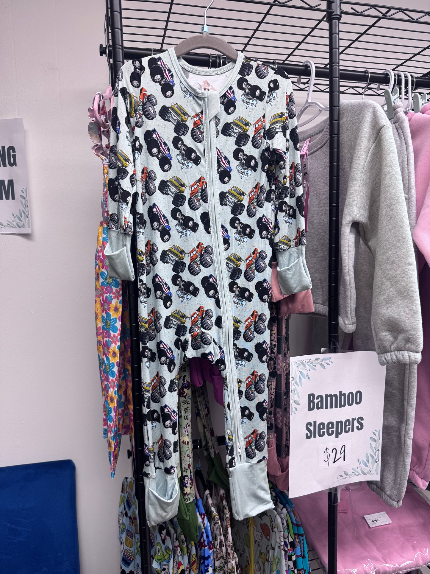 Monster Trucks Dog Two Way Zip Pajamas