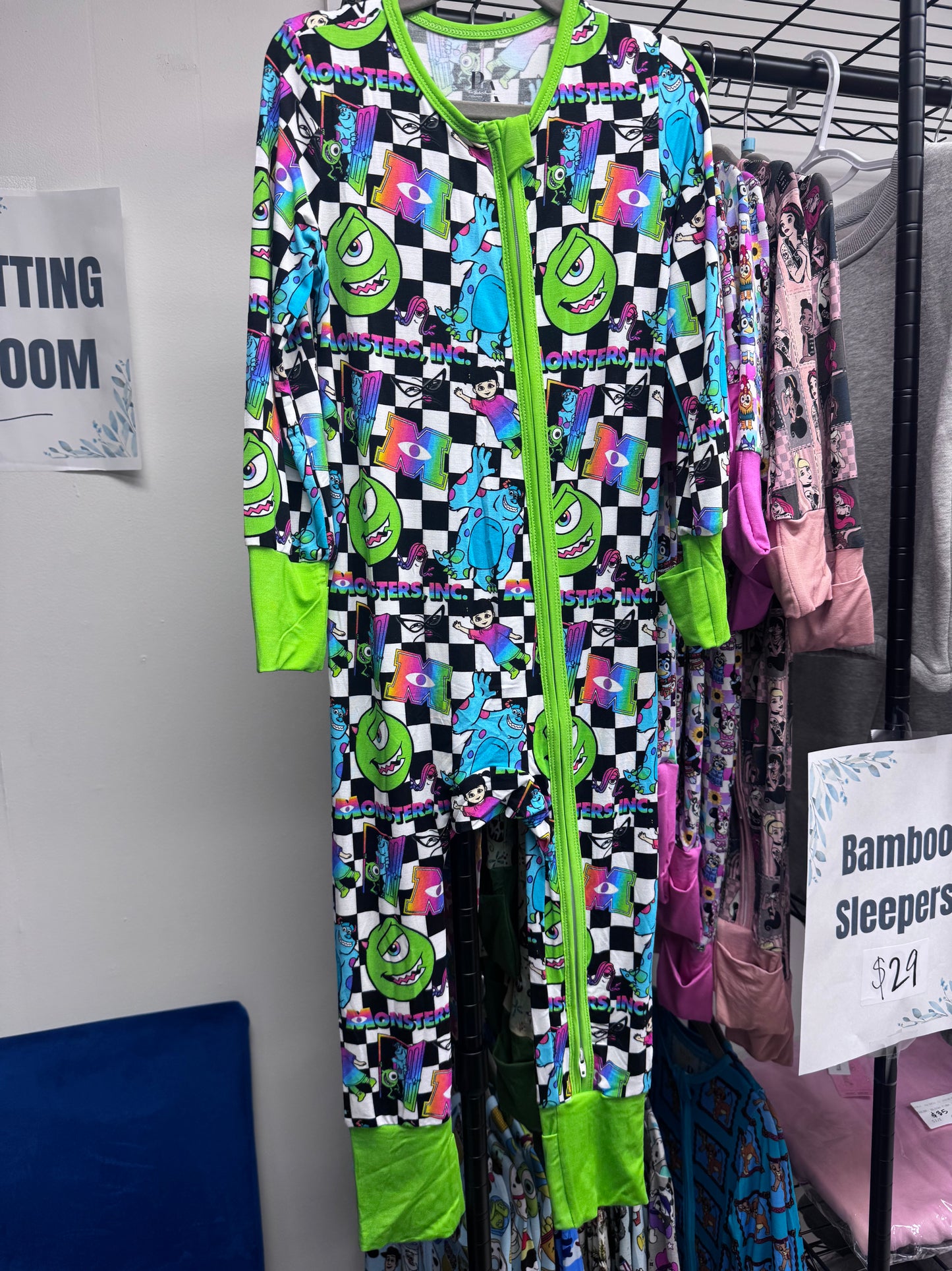 Monster Two Way Zip Pajamas