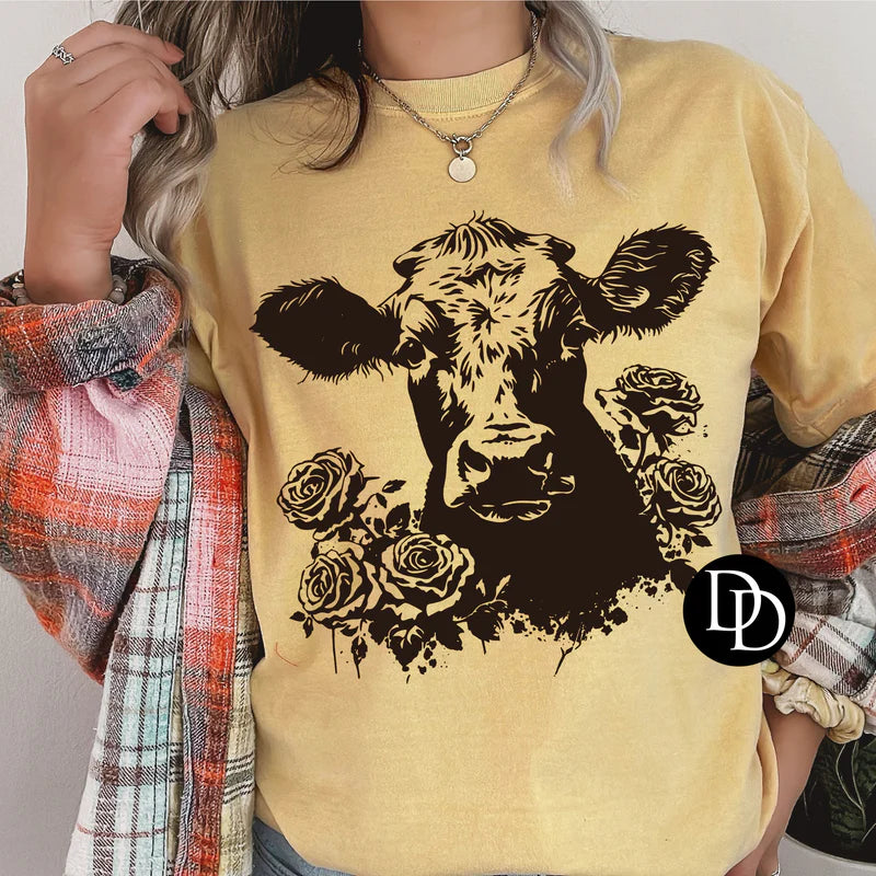 Cow & Roses Tee