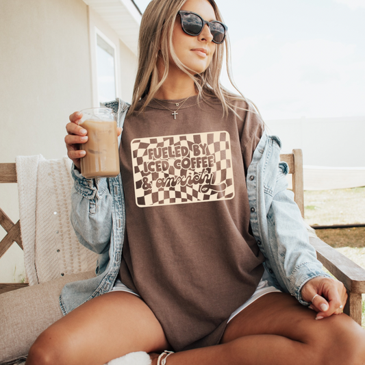 Fueled By Iced Coffee & Anxiety Tee