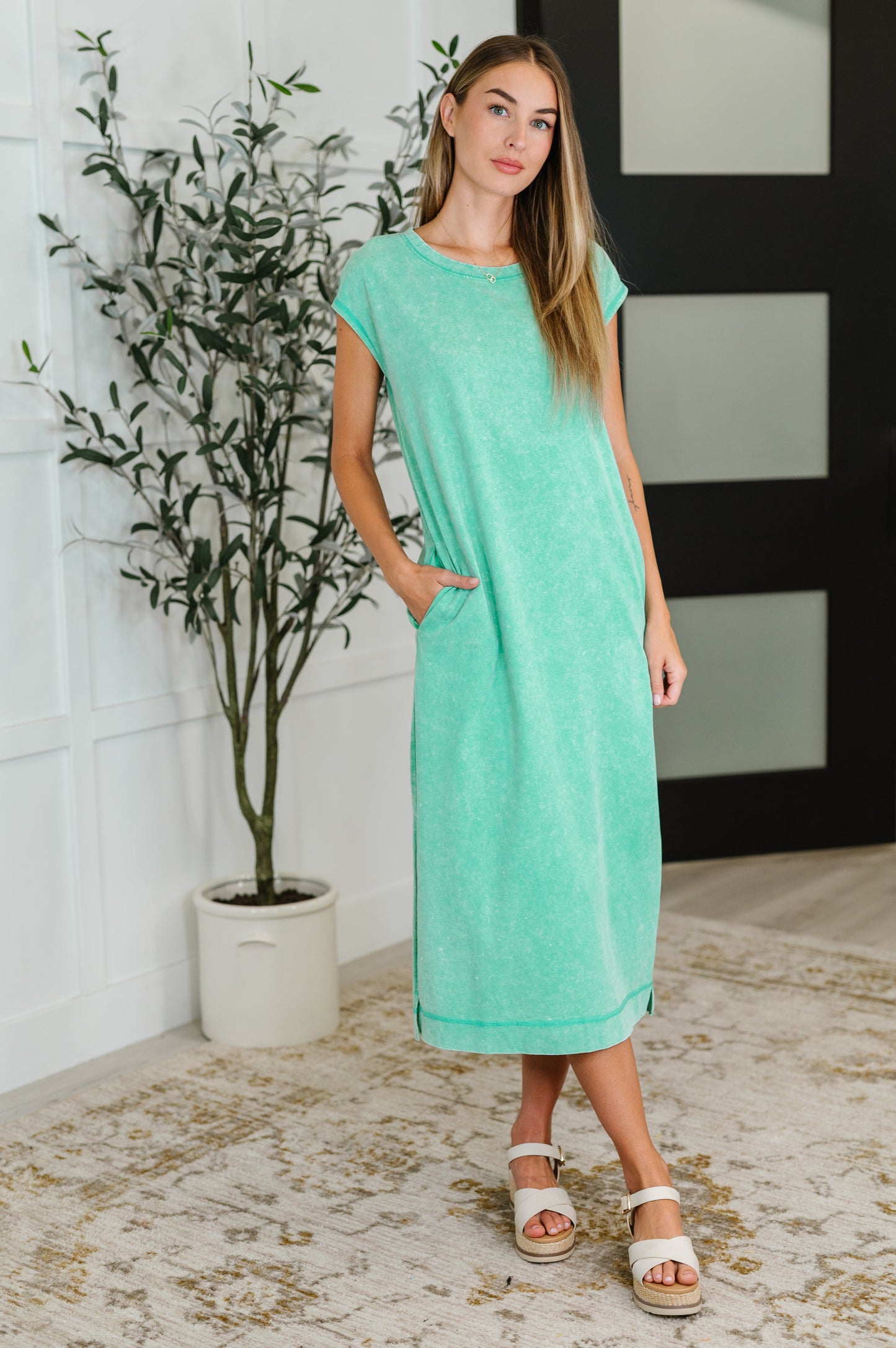 PREORDER: Mineral Wash Relaxed Maxi Tank Dress in Three Colors (Ships 2-3 Weeks)