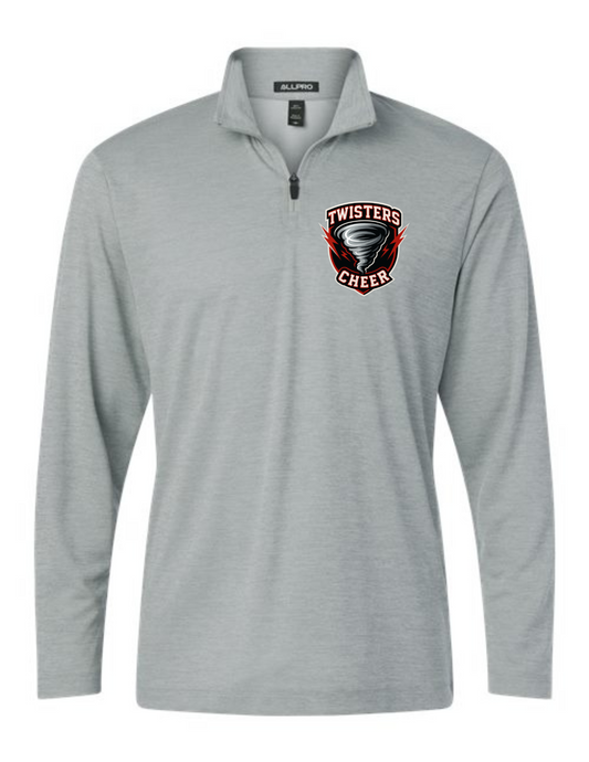 Twisters Cheer AllPro Heathered Quarter Zip (Ready in 7-14 Business Days)