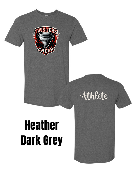Twisters Cheer Gildan Tee - Front & Back Design (Ready in 7-14 Business Days)