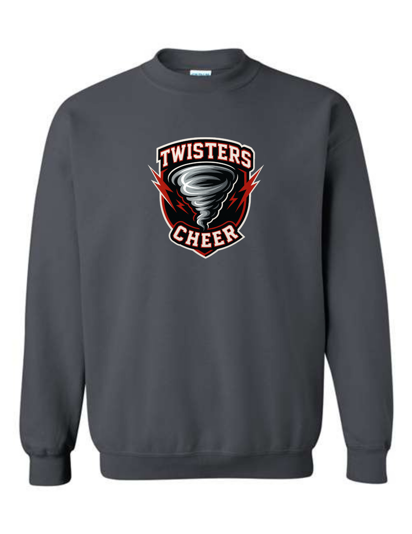 Twisters Cheer Gildan Crewneck Sweatshirt (Ready in 7-14 Business Days)
