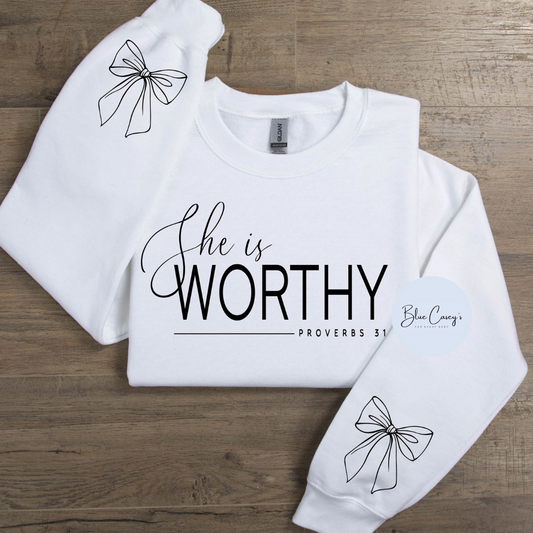 She Is Worthy Crewneck