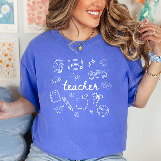 Teacher Doodles Tee