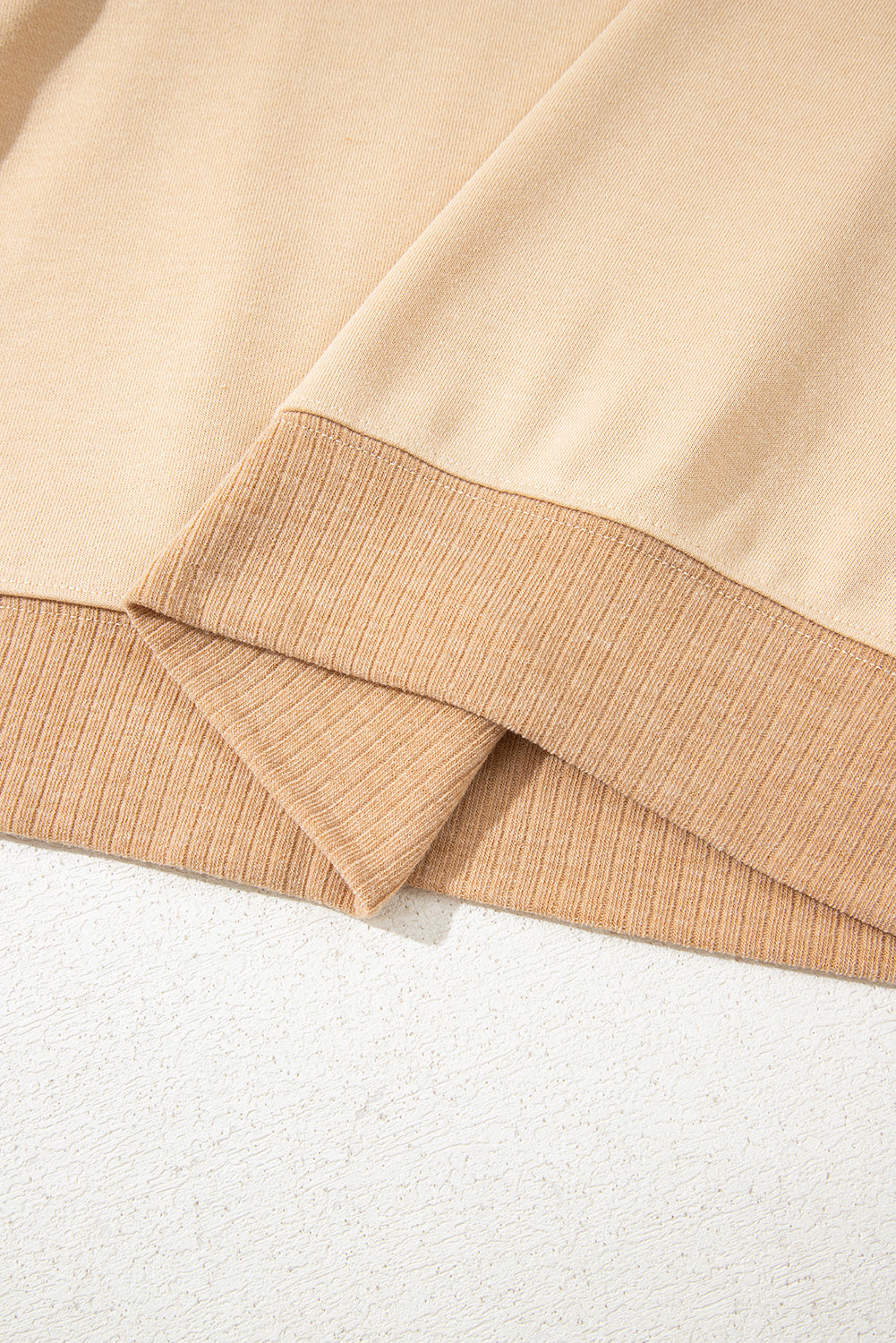 PREORDER: Light French Beige Aztec Patchwork Raglan Pullover Sweatshirt (Ships 2-4 Weeks)