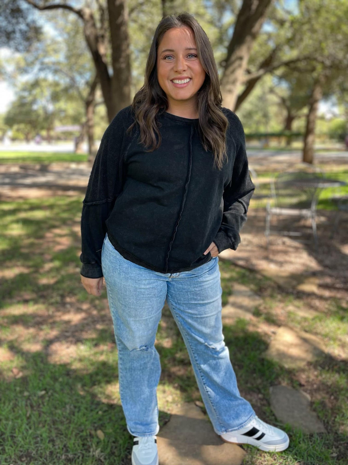 PREORDER: Best Selling Elliott Exposed Seam Sweatshirt in Five Colors (Ships 2-3 Weeks)