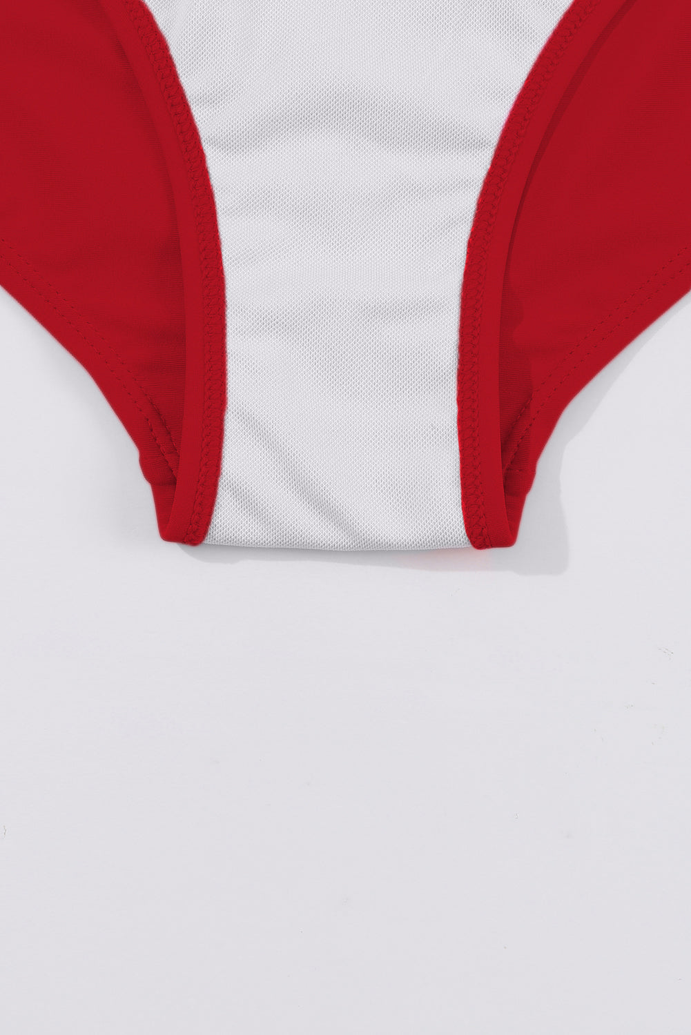 PREORDER: U Neck Adjustable Straps Knotted Skirt Patchwork One Piece Swimsuit (Ships 2-5 weeks)