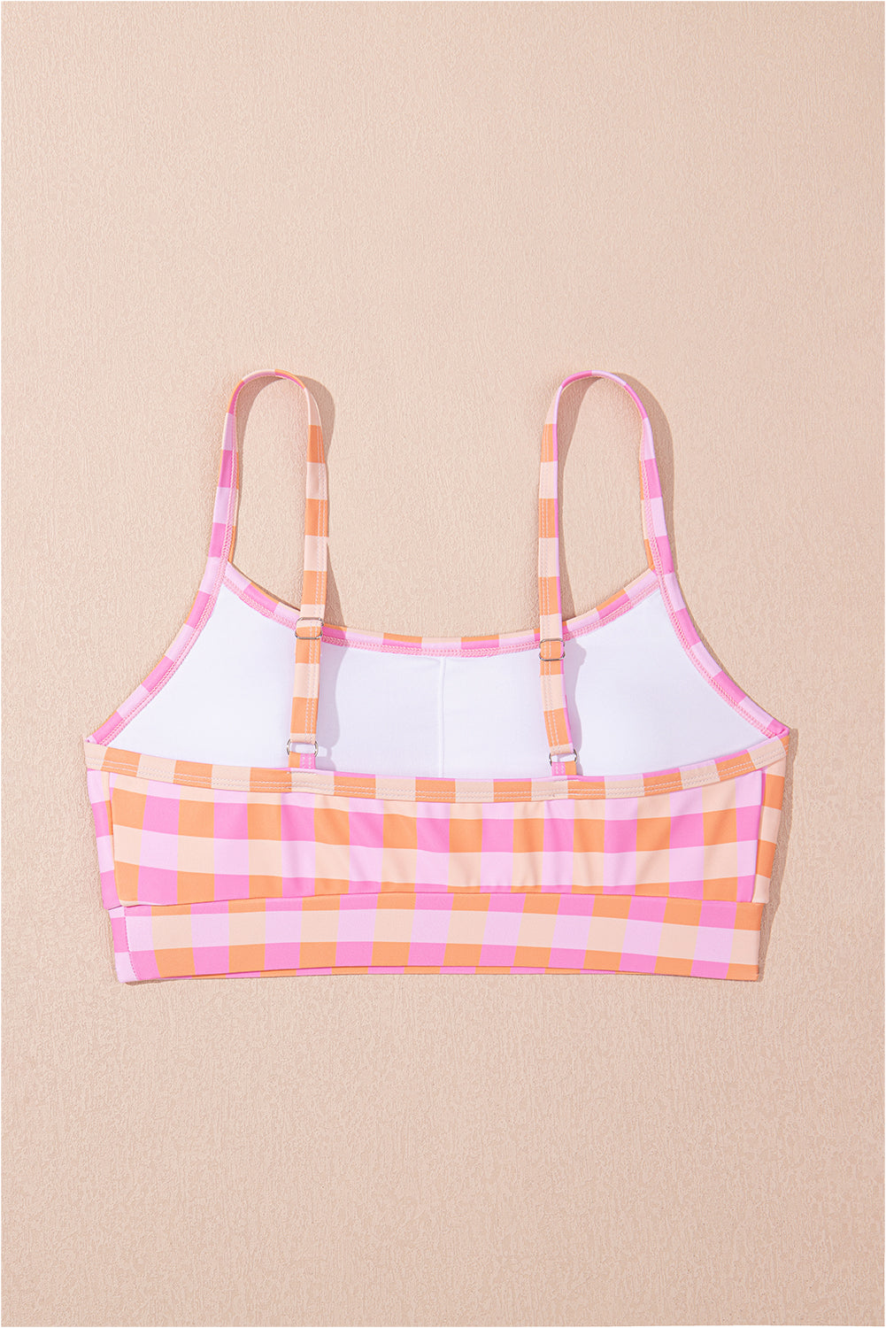 PREORDER: Pink 3pcs Gingham High Waist Bikini & Sarong (Ships 2-5 weeks)