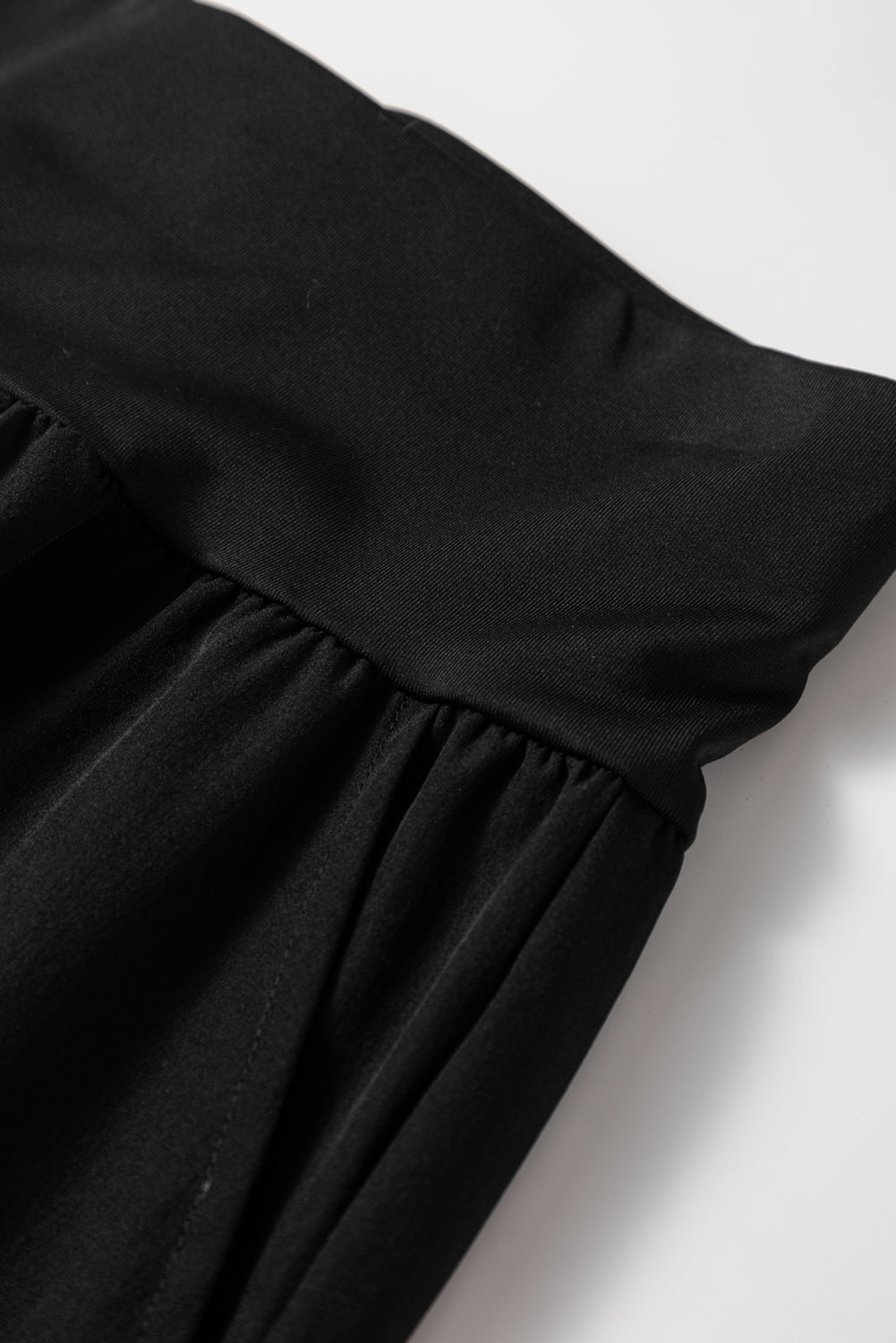 PREORDER: Black Elastic High Waist Pocketed Cargo Jogger Pants (Ships 3-4 Weeks)