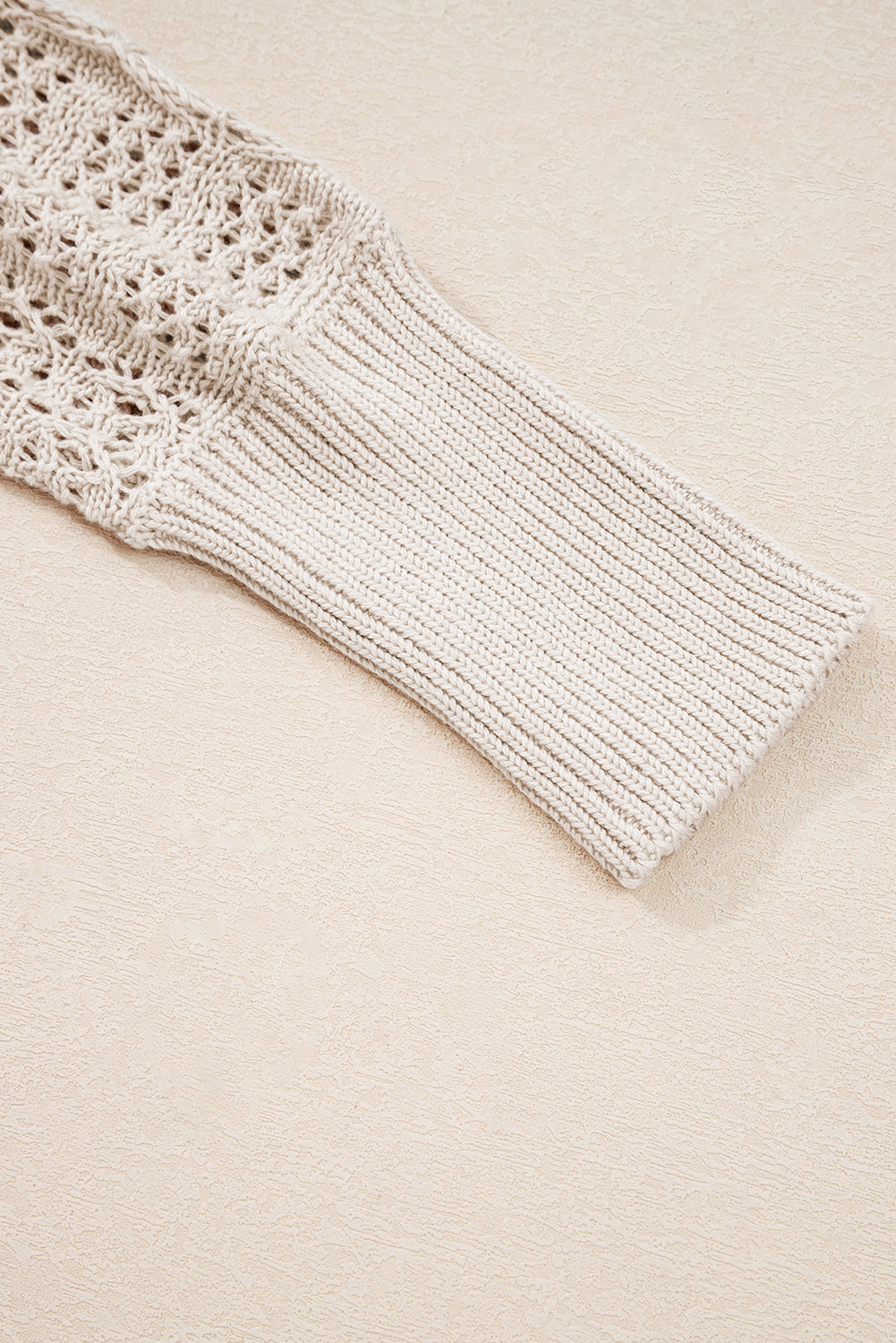 PREORDER: Mix Pattern Hollowed Knit Open Front Cardigan (Ships 3-4 Weeks)