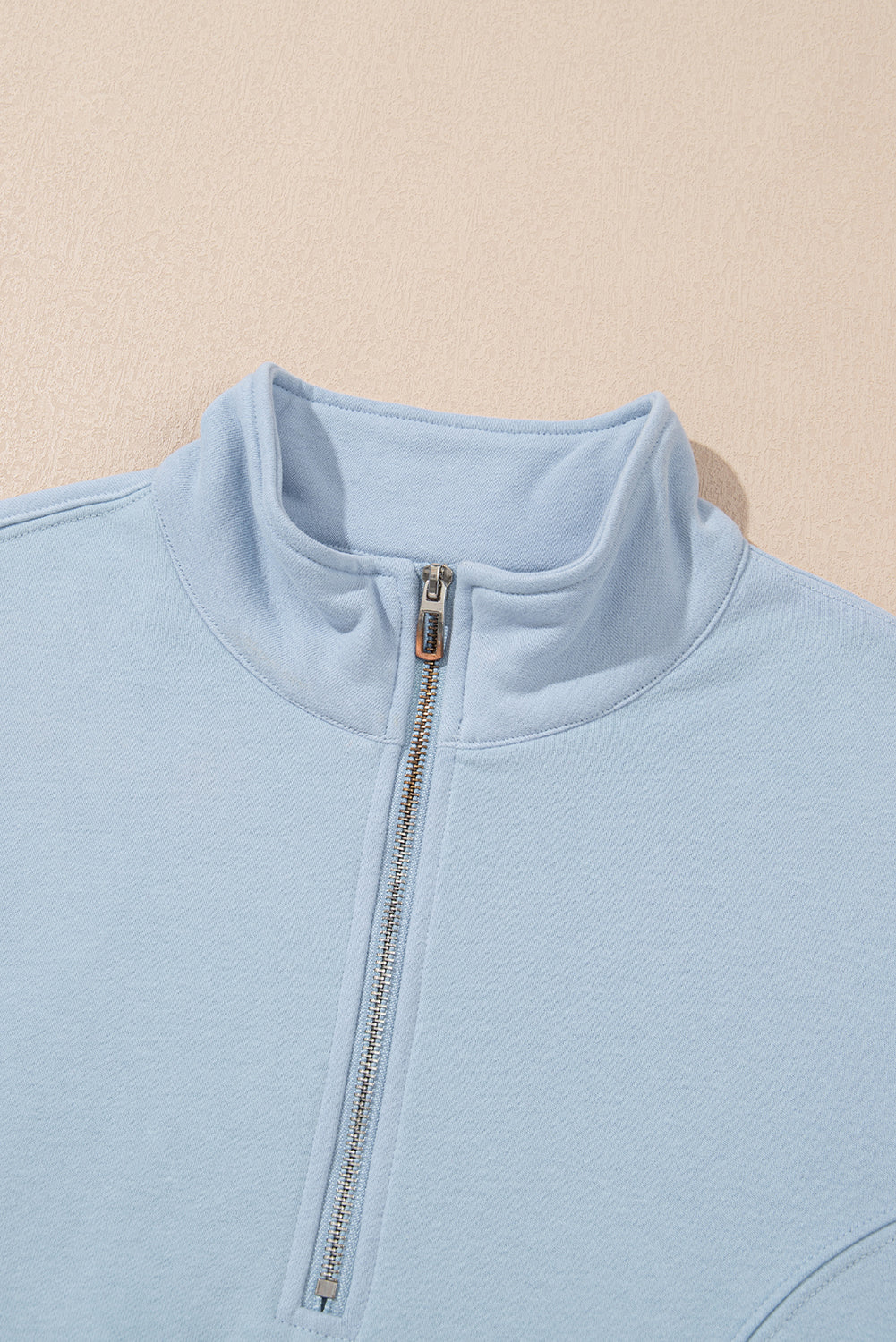 PREORDER: Sky Blue Half Zip up Pullover Active Top and Joggers Set (Ships 3-4 Weeks)
