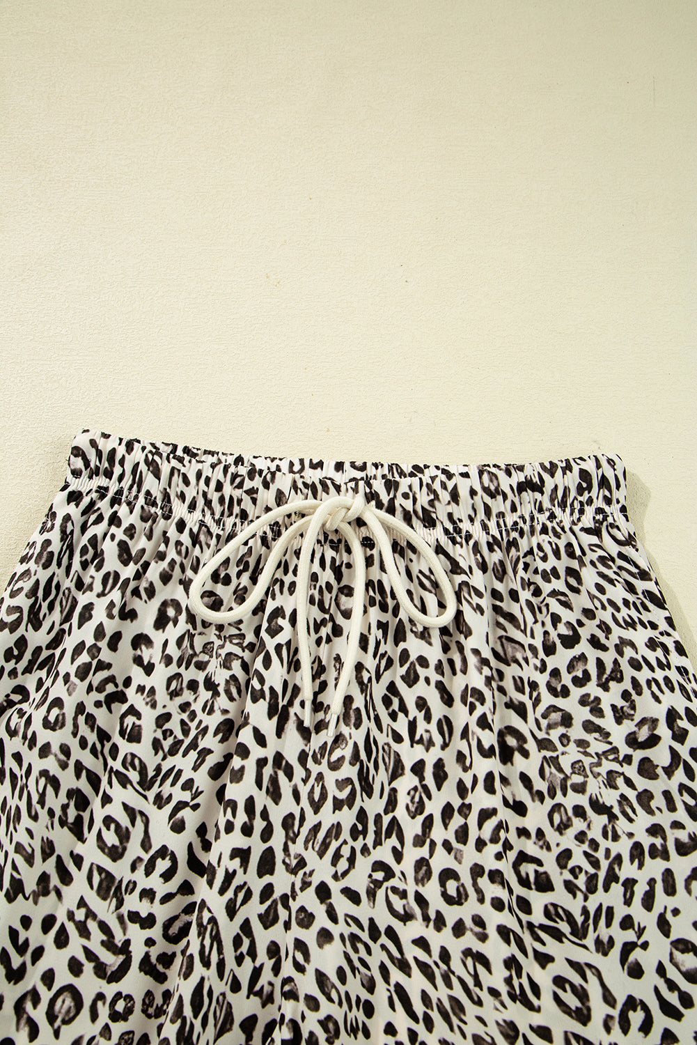 PREORDER: Leopard Drawstring Elastic Waistband Loose Pants (Ships 3-4 Weeks)