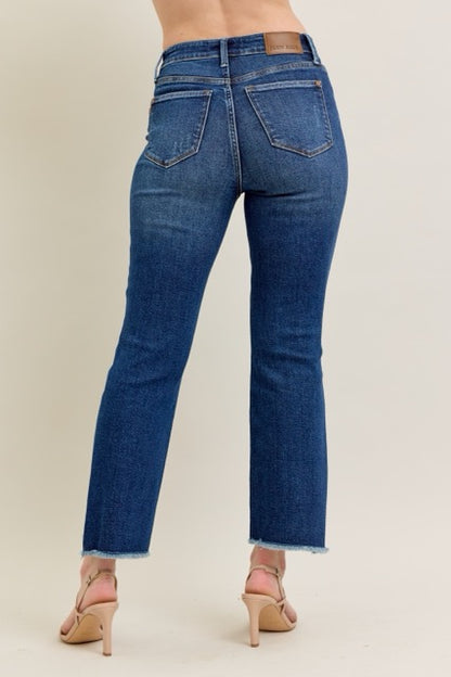 High Waist Dark Wash Kick Flare - Judy Blue Jeans