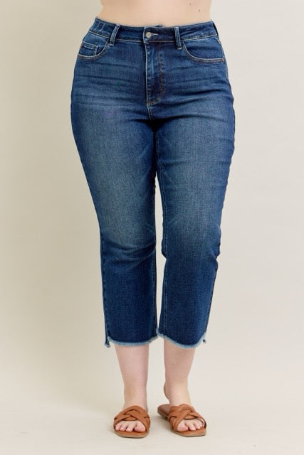 High Waist Dark Wash Kick Flare - Judy Blue Jeans
